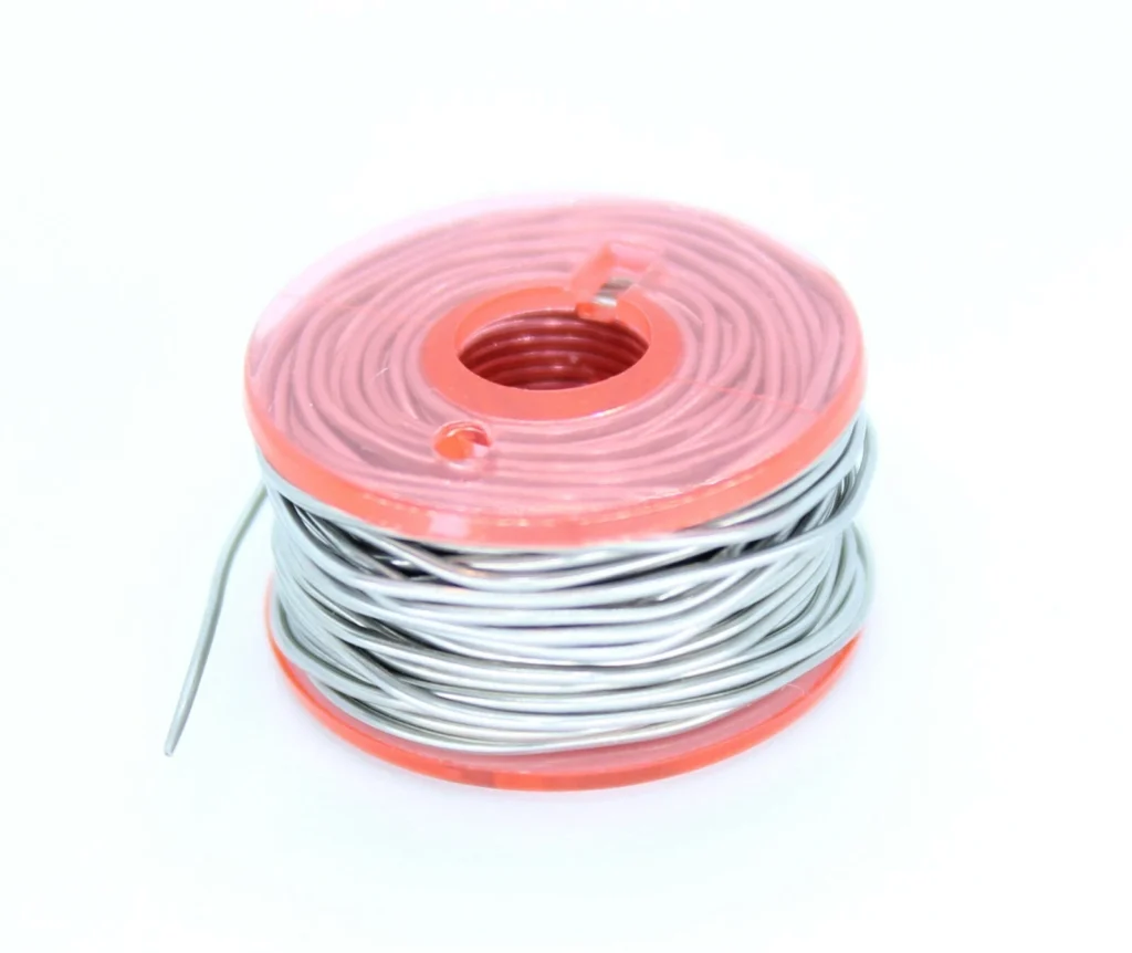 solder wire close up