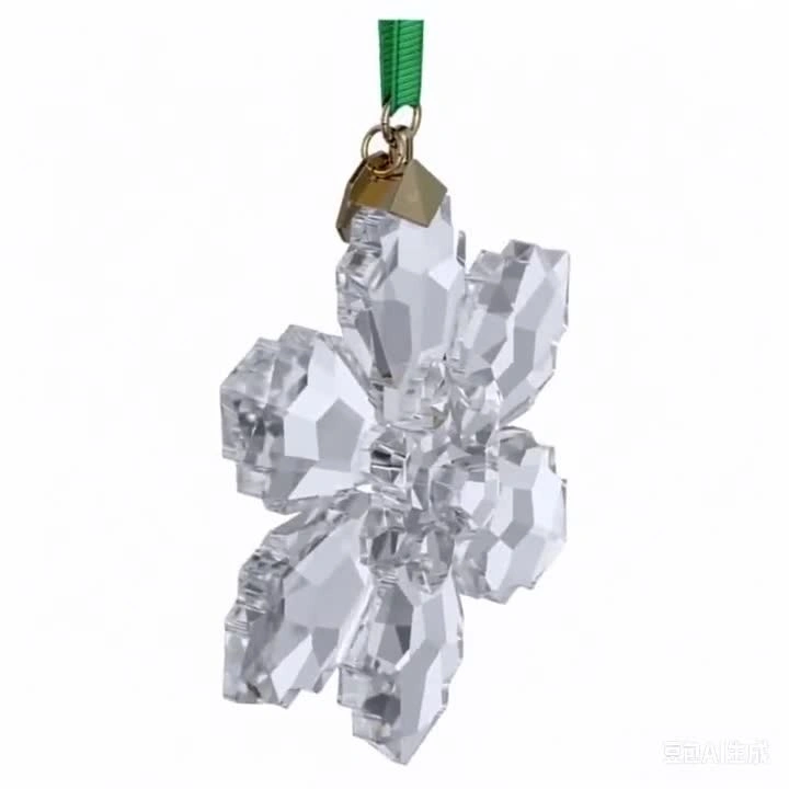swarovski crystal annual christmas ornament close up