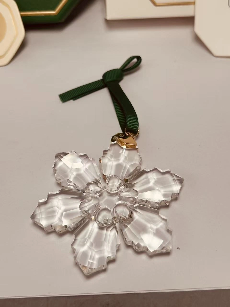 swarovski crystal annual christmas ornament